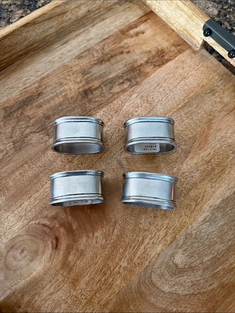 Belle Cose Pewter Napkin Rings